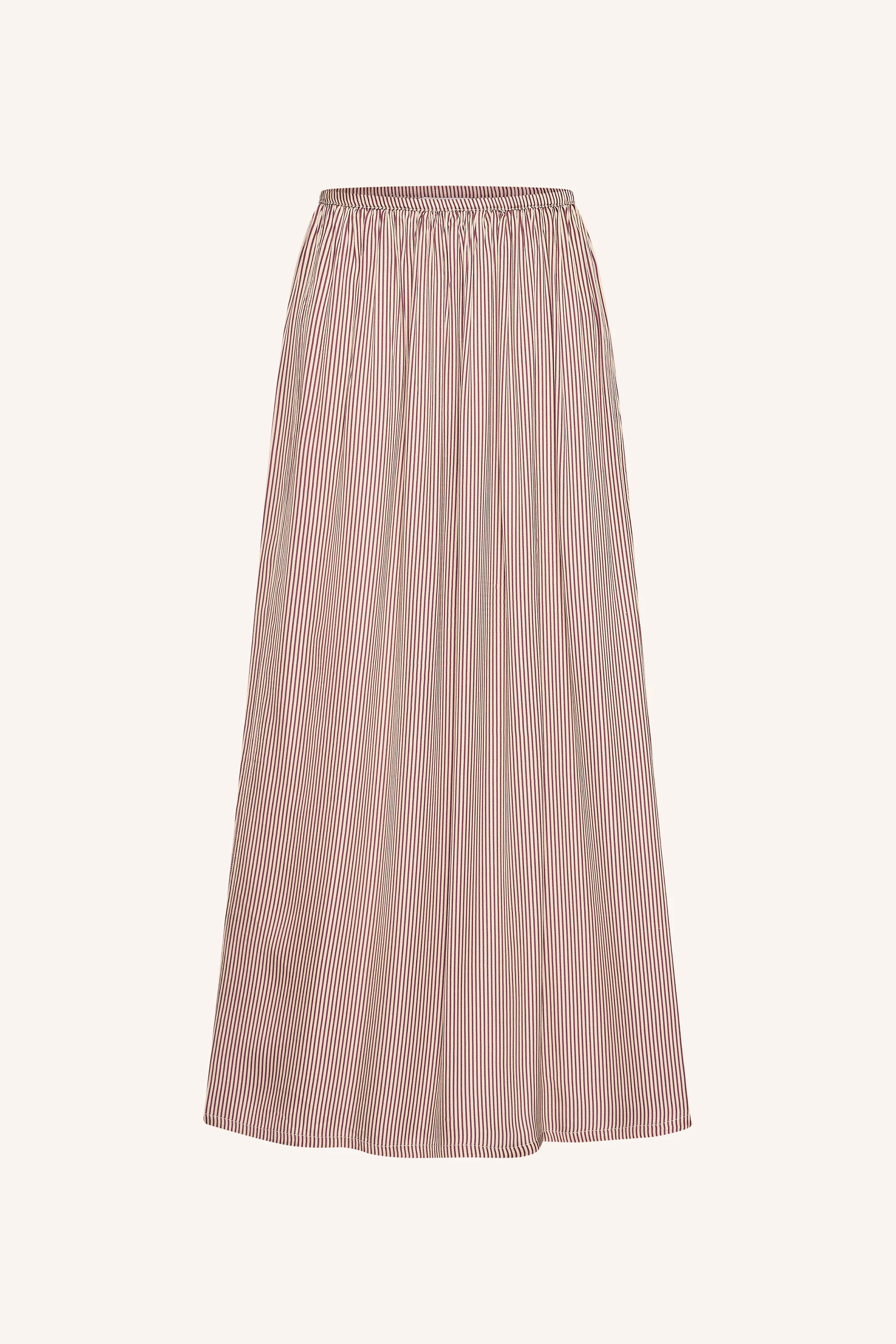 reva viscose stripe skirt | wine stripe - Image 9