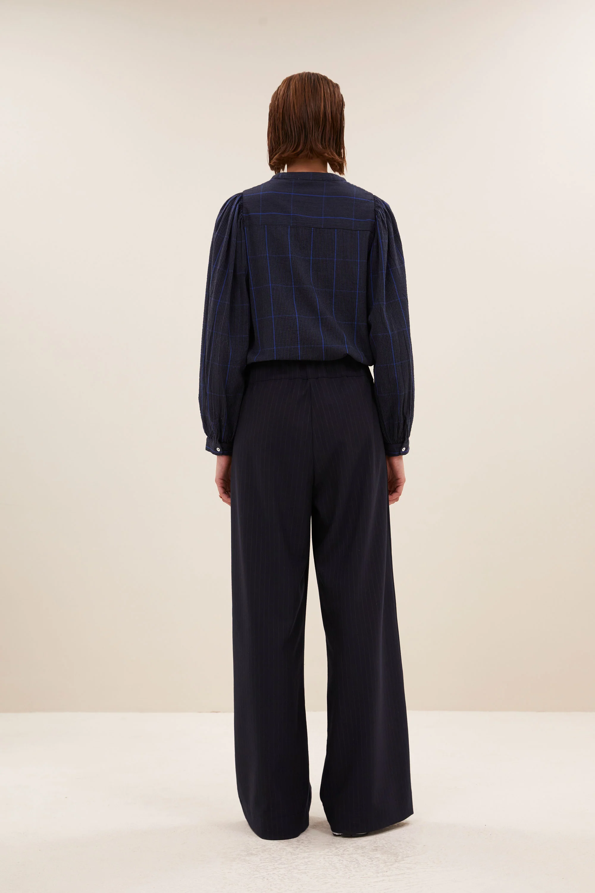 rikki check blouse | blue checks - Image 4