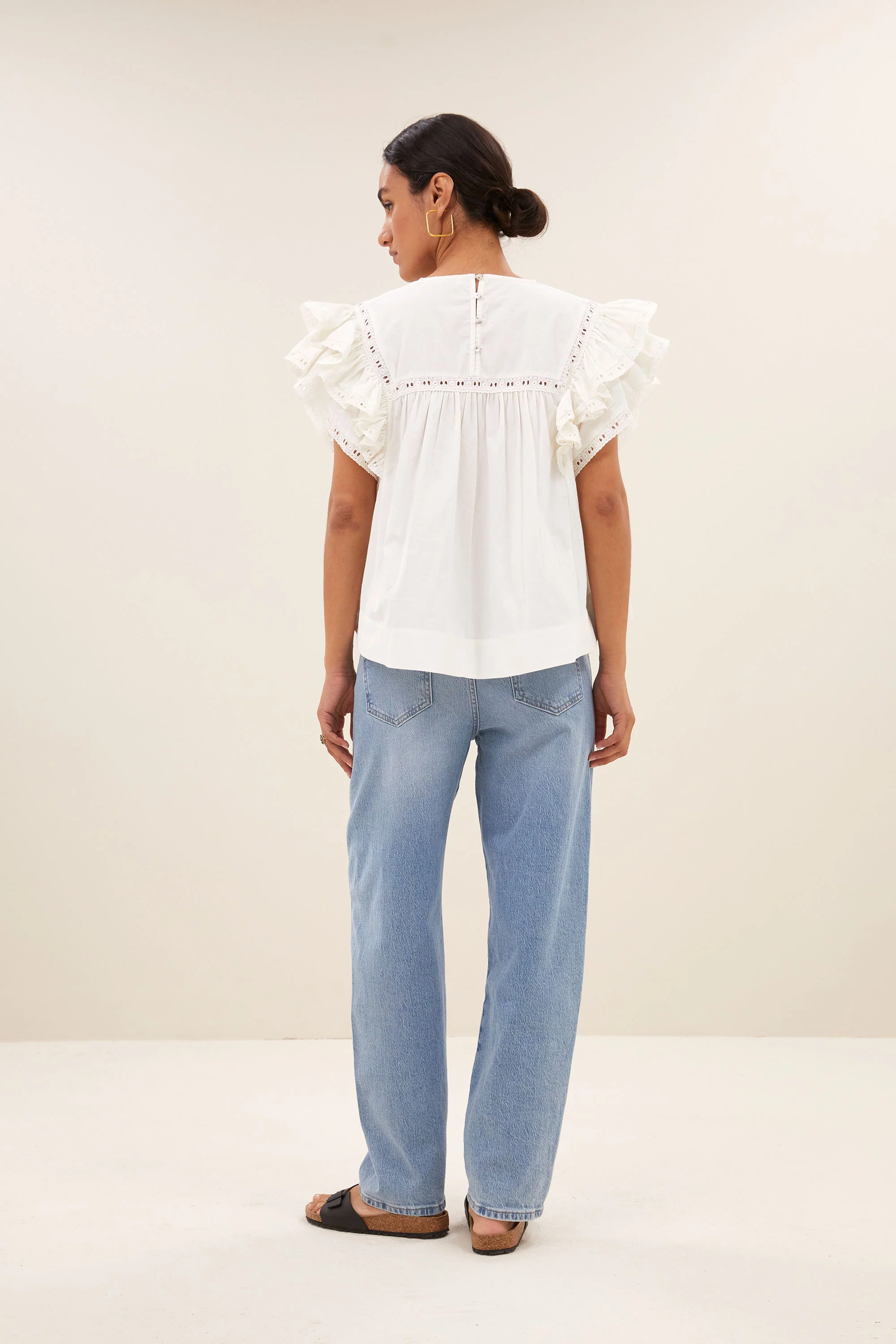 river poplin blouse | off white - Image 3