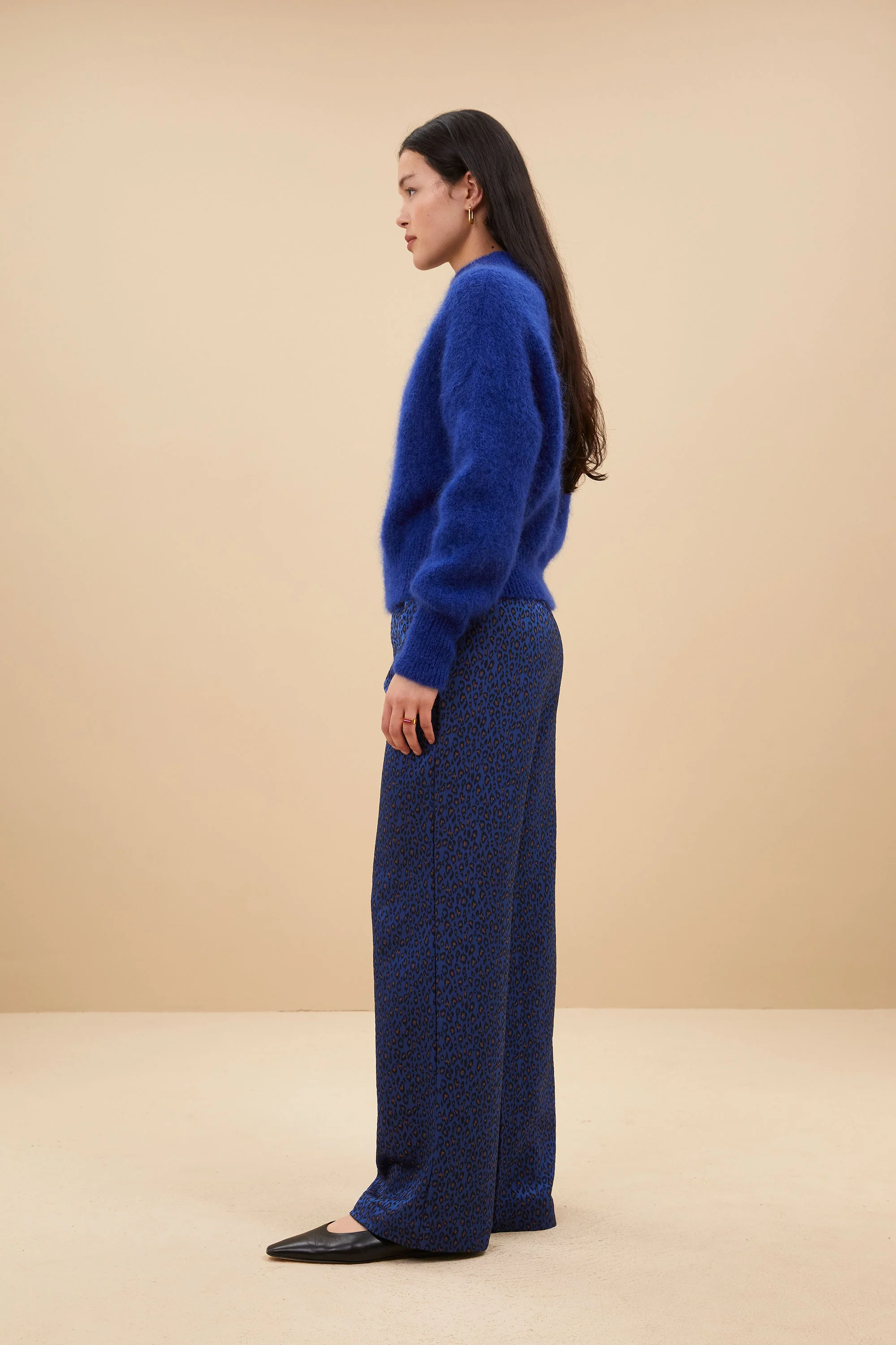 robyn blue cheetah pants | blue cheetah print - Image 3