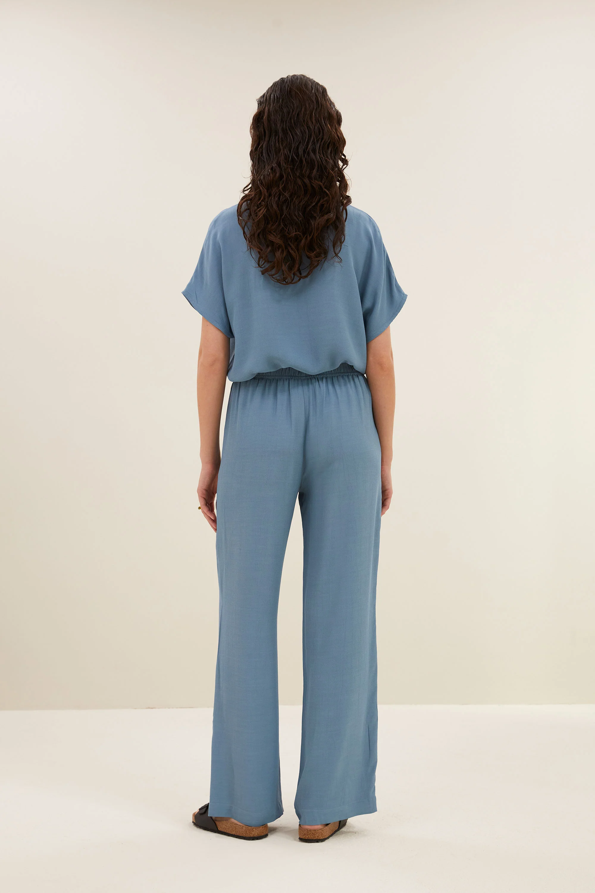 robyn viscose pants | blue stone - Image 3