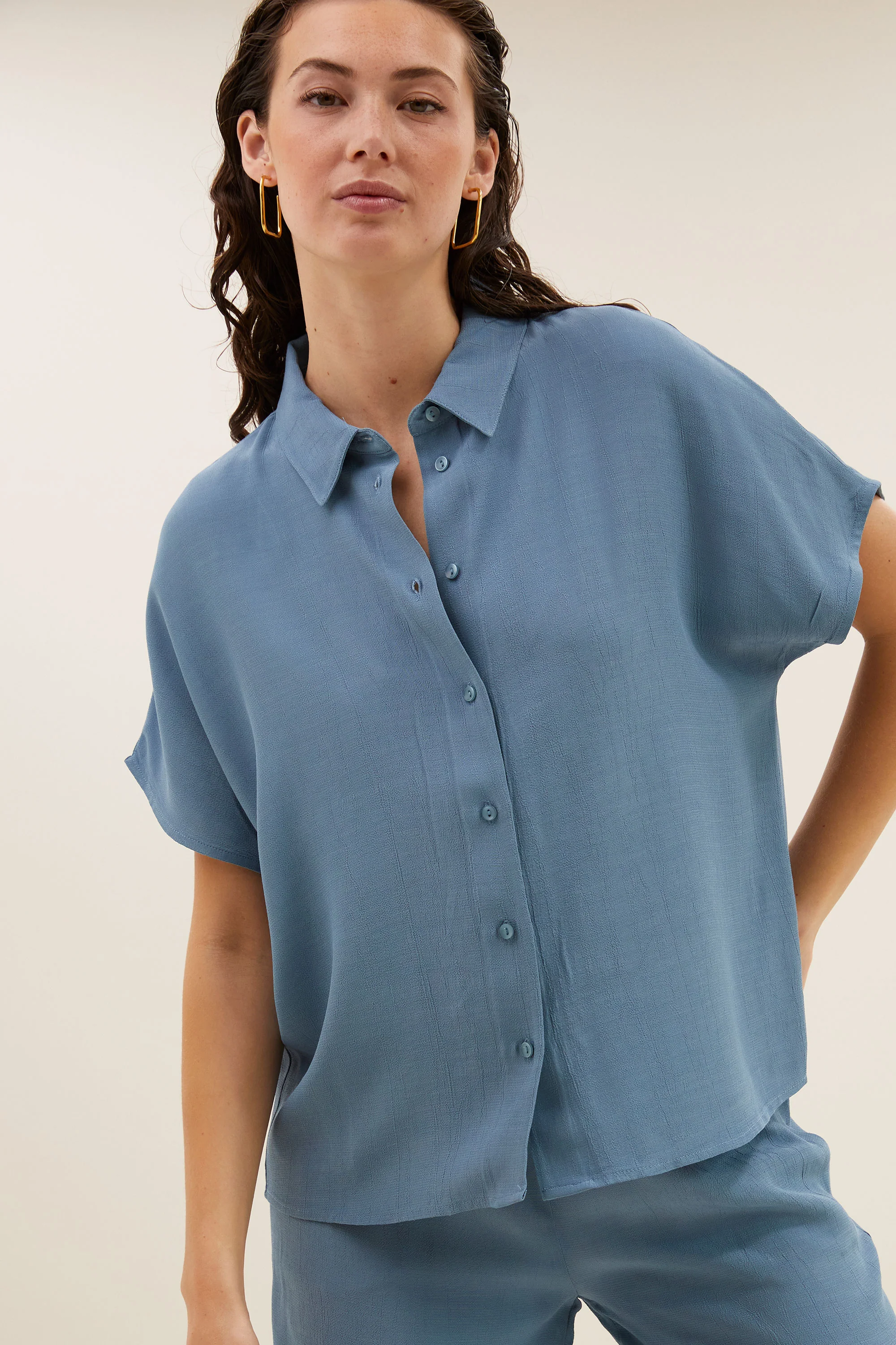 robyn viscose pants | blue stone - Image 4