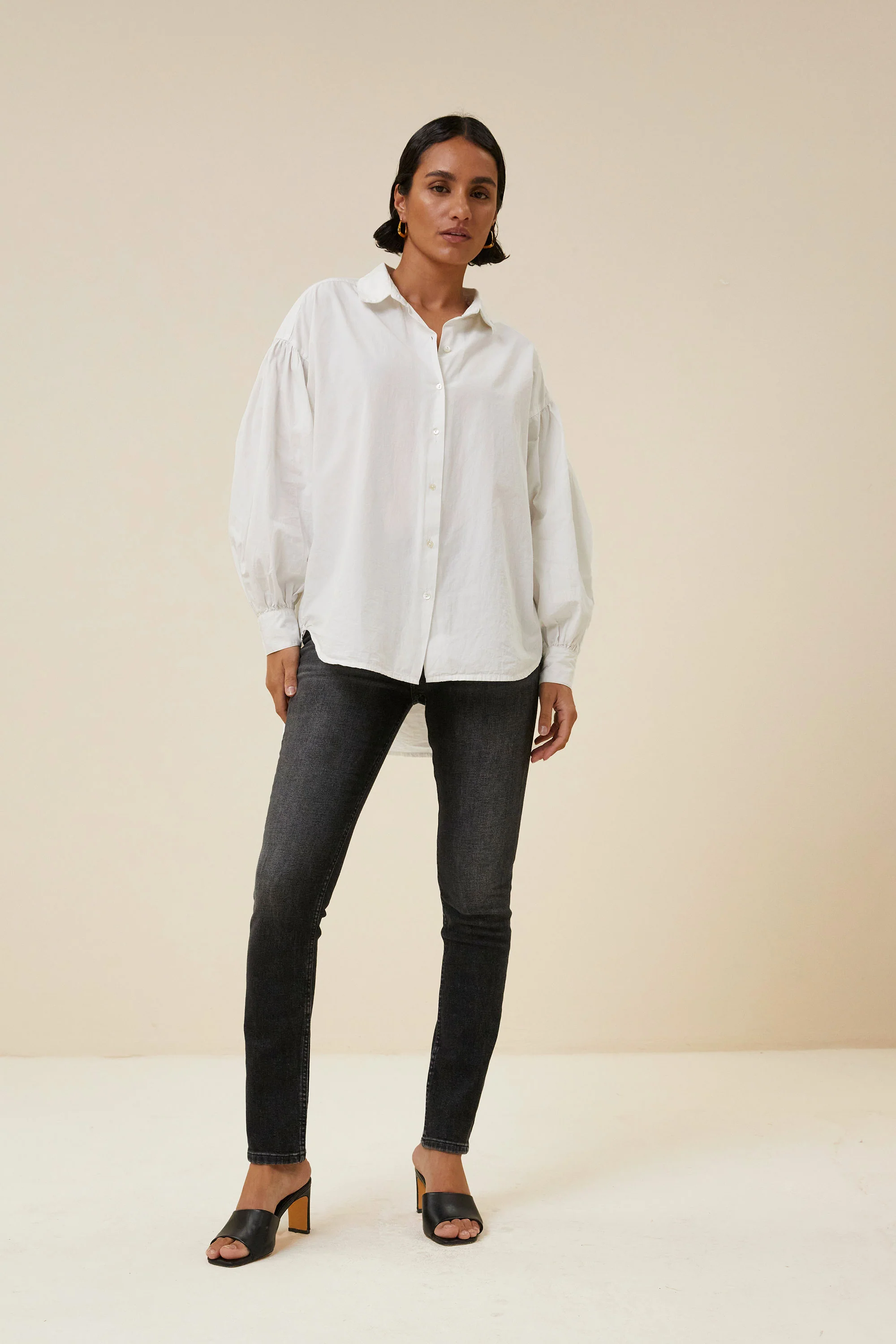 sarah poplin blouse | white - Image 2