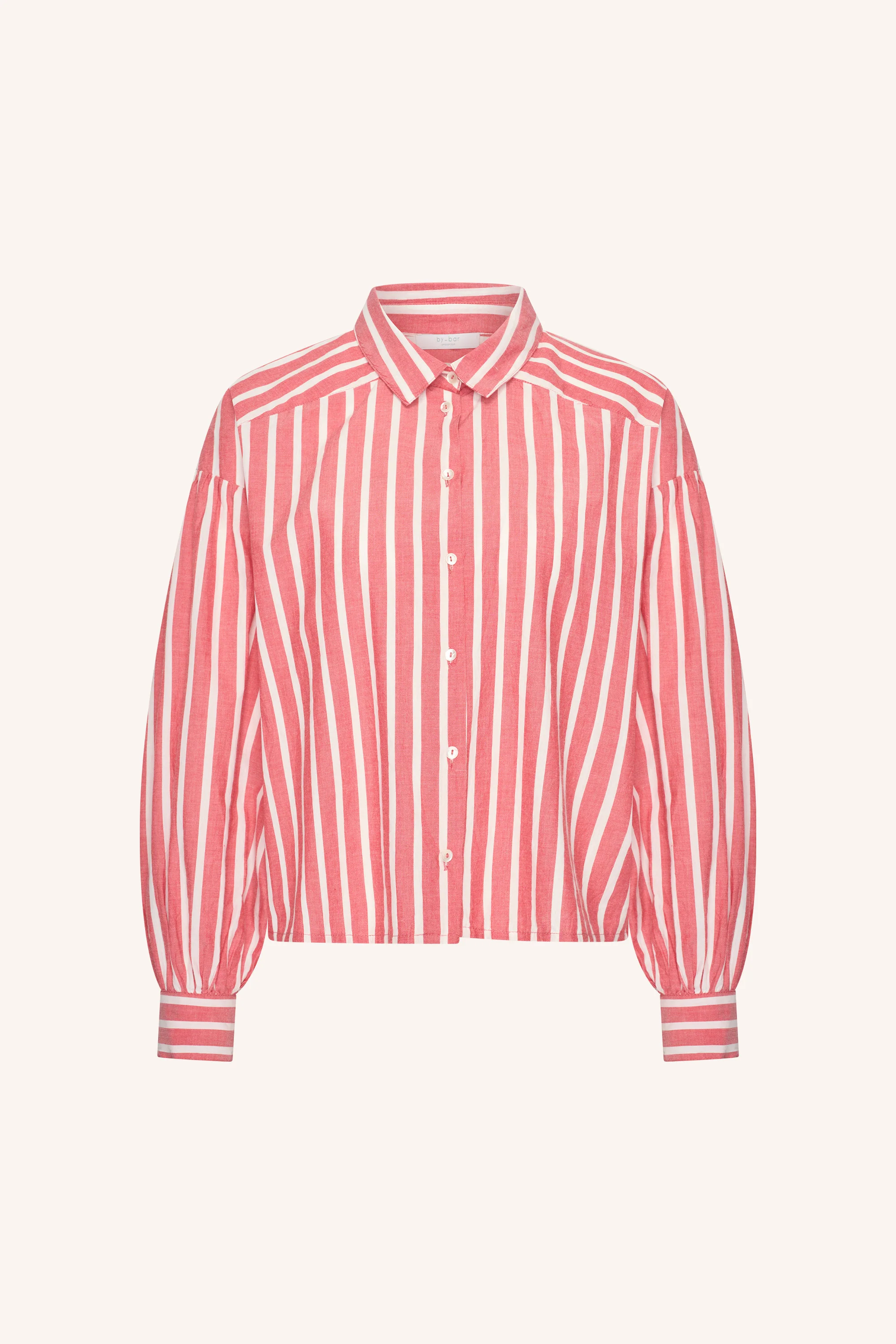 sarah short stripe blouse | red stripe - Image 6
