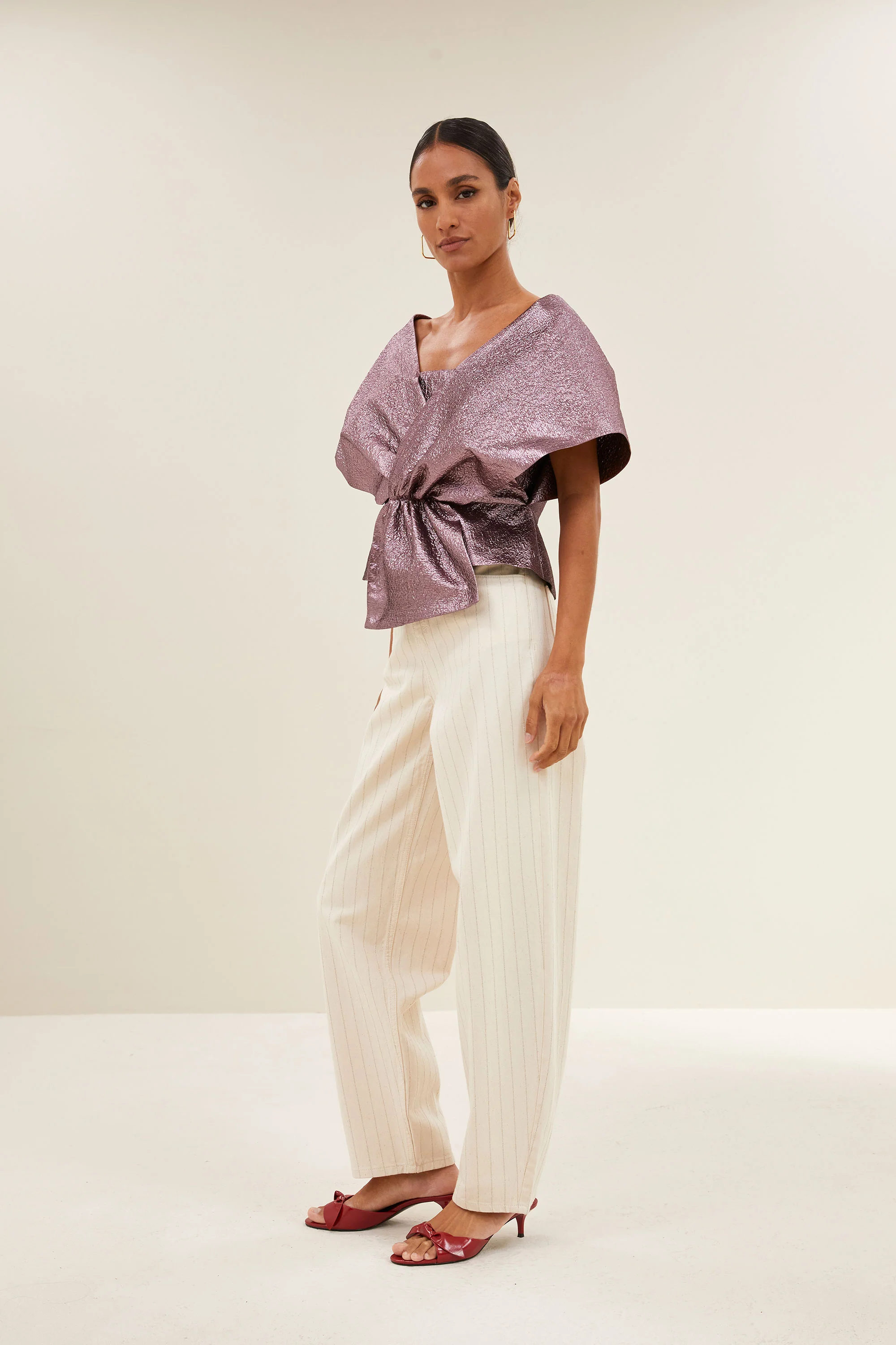 simone metallic top | dusty lilac - Image 4