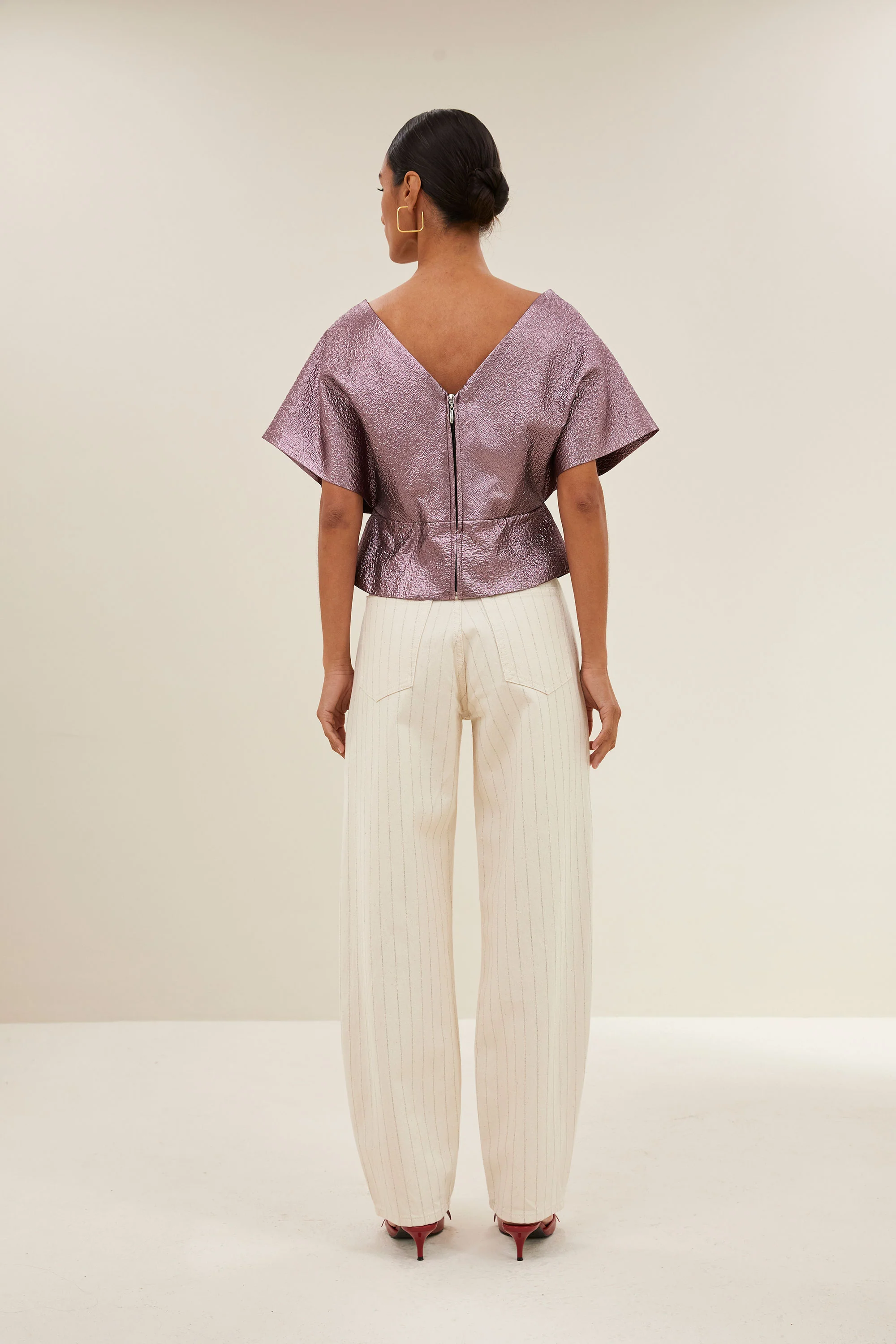 simone metallic top | dusty lilac - Image 5