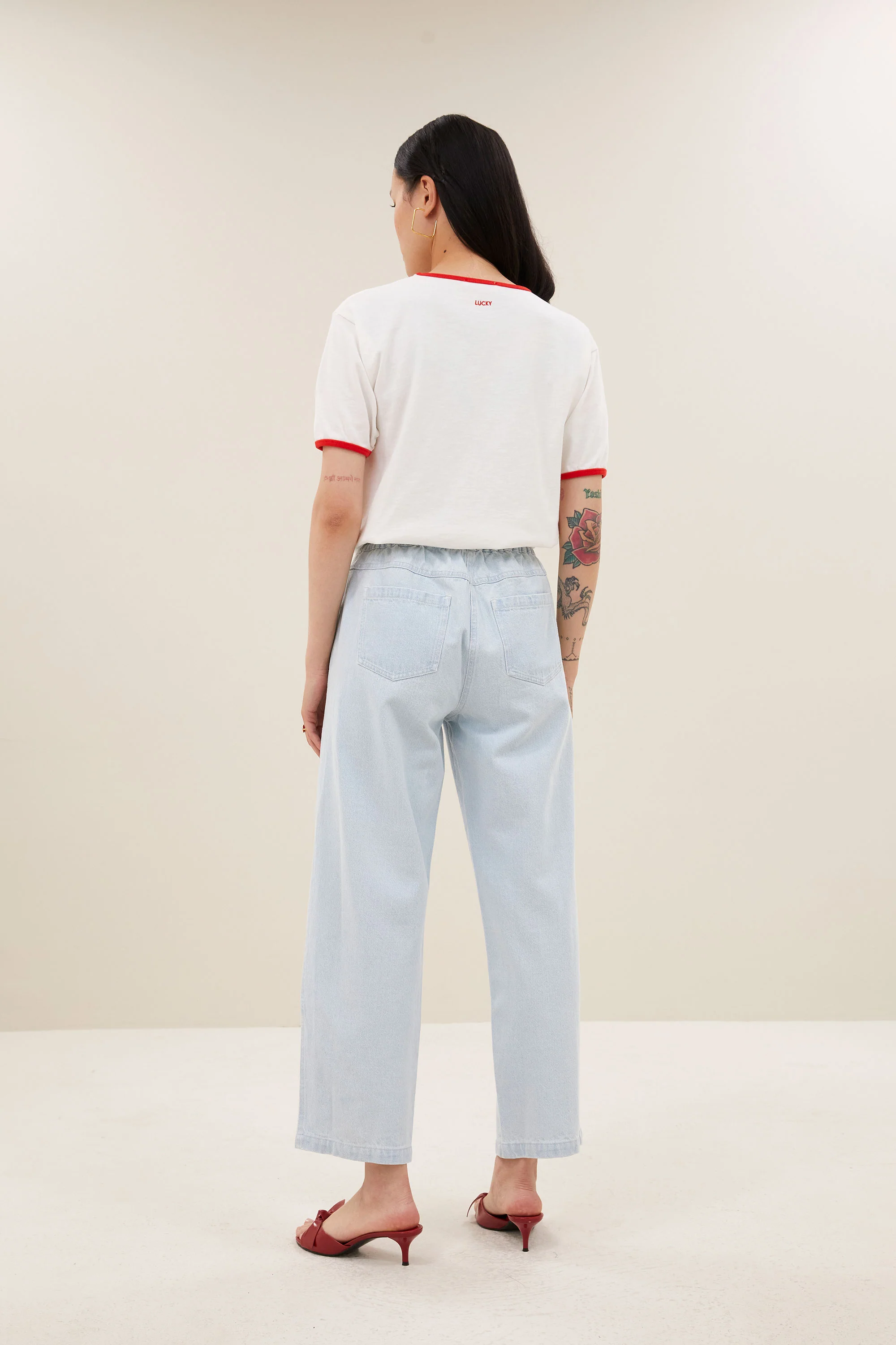 sol bleached denim pants | bleached denim - Image 4
