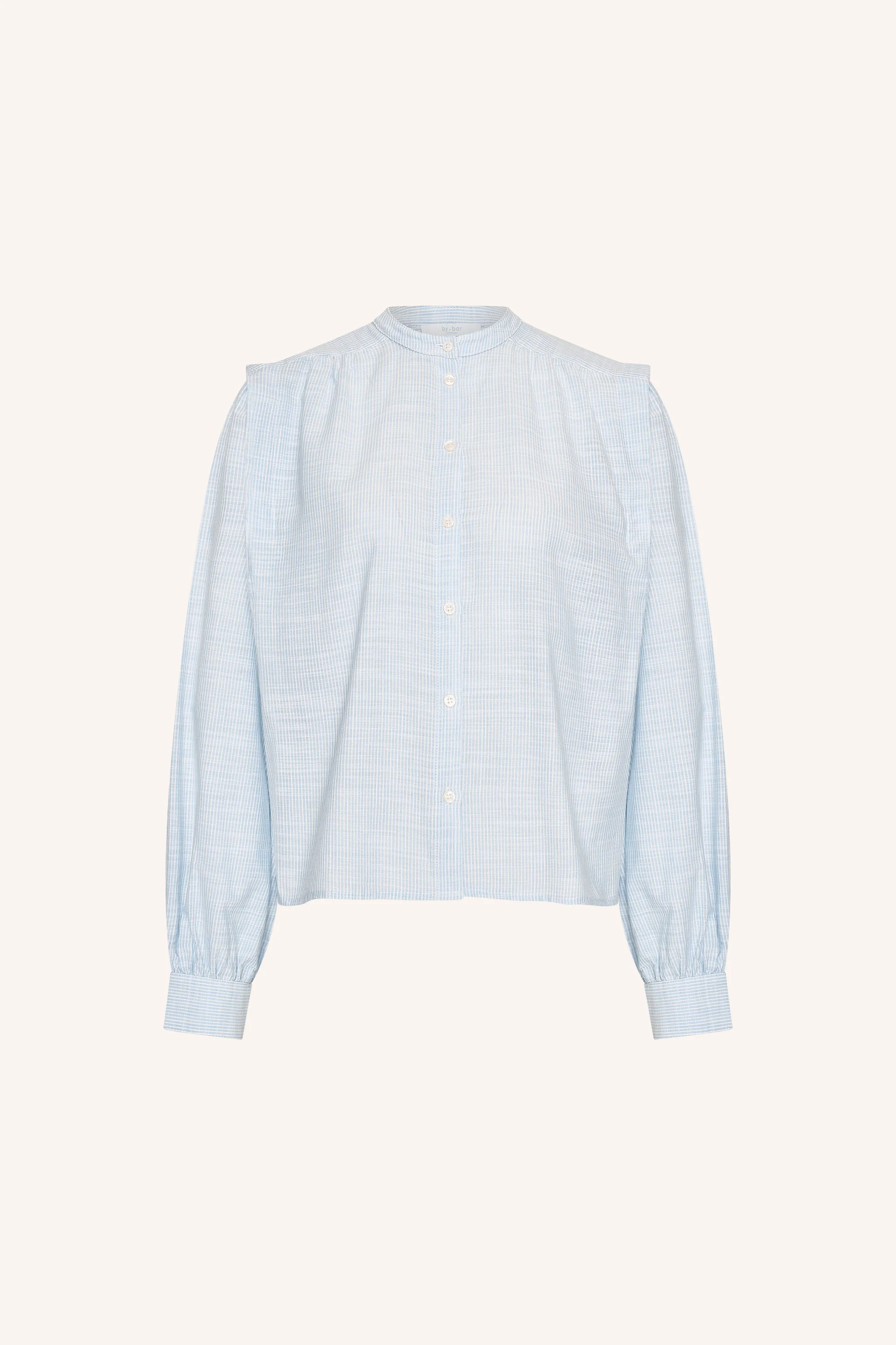 soof slub stripe blouse | light blue stripe - Image 5