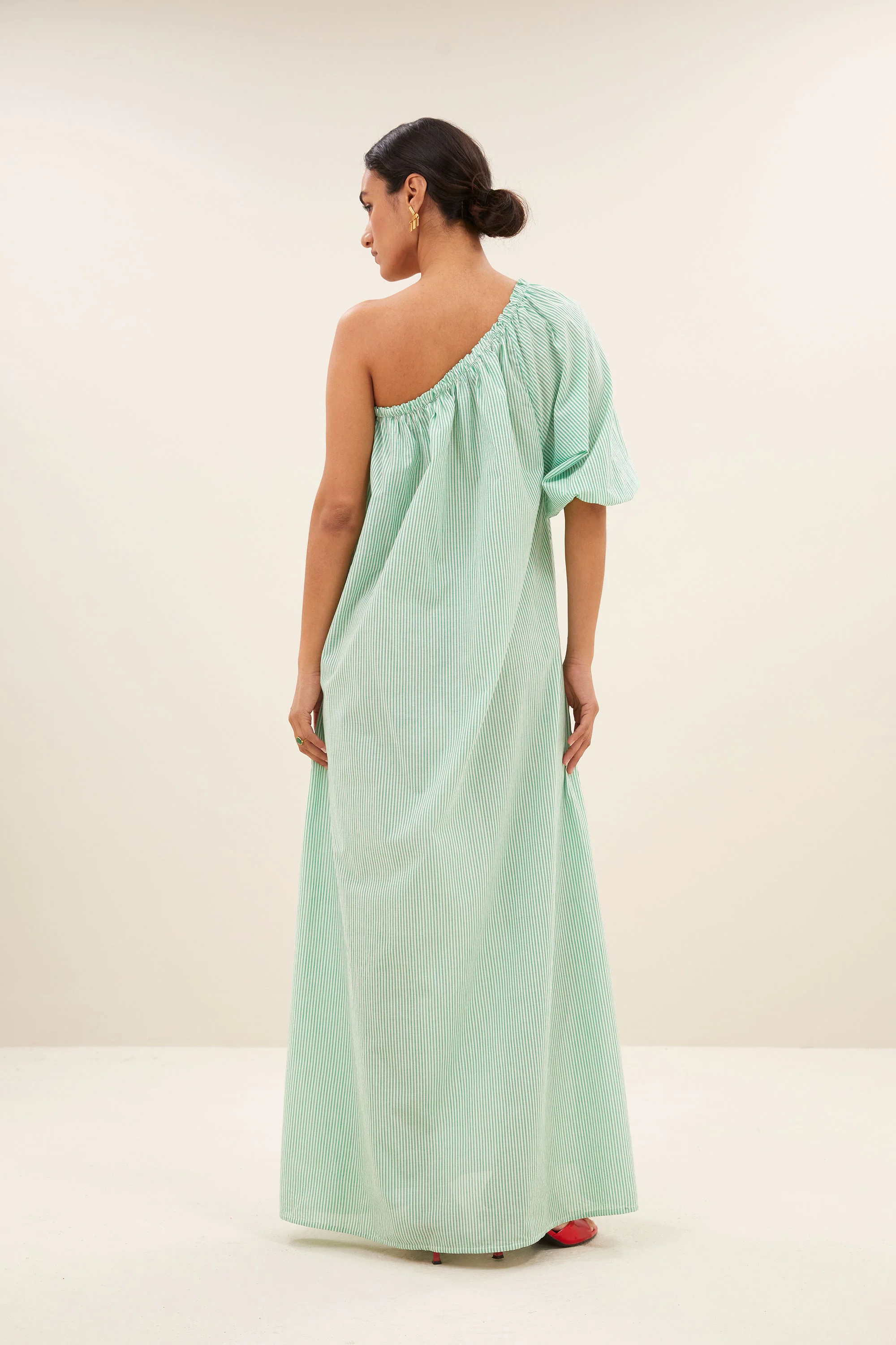 stella dress | green pin stripe - Image 4