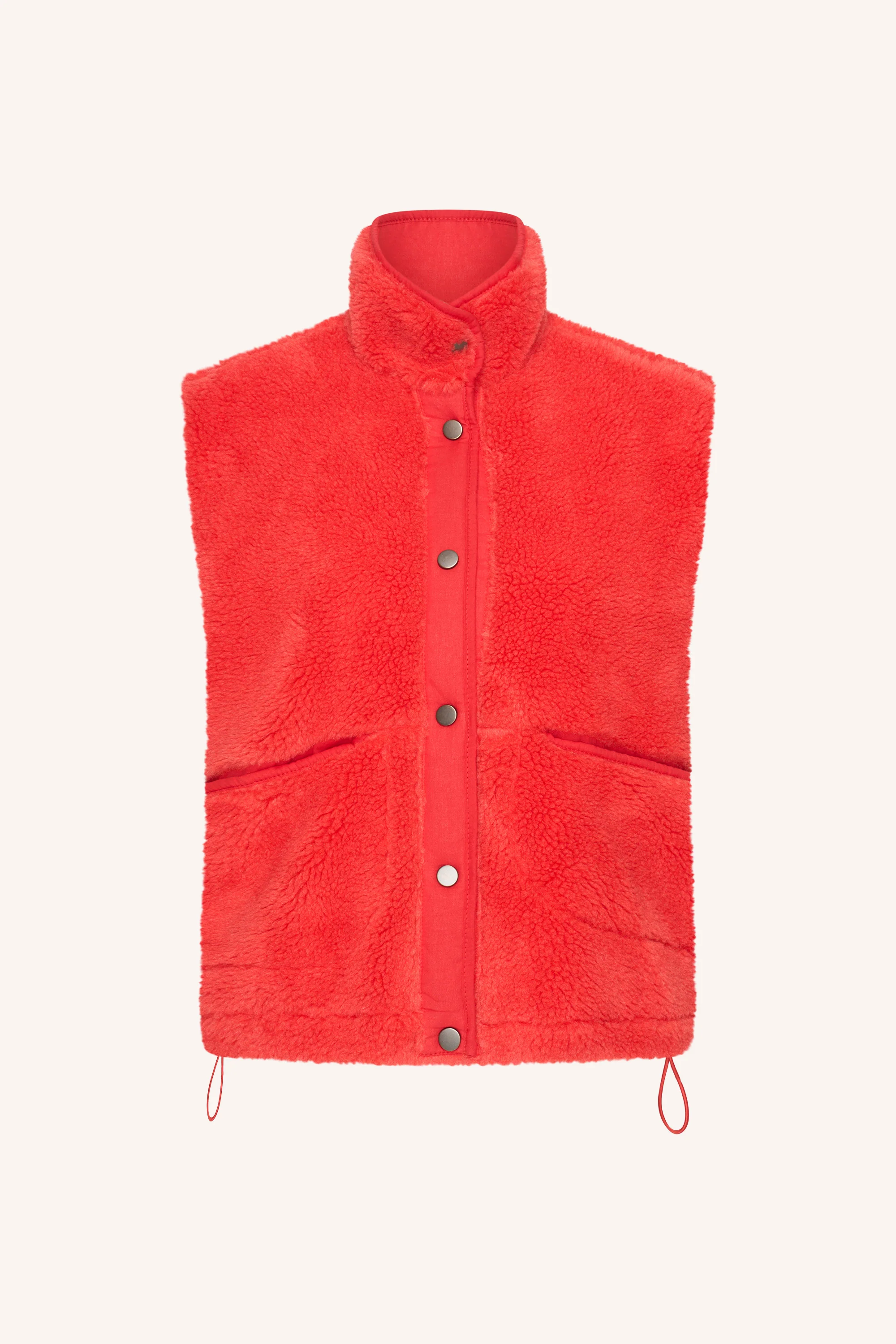 steve sleeveless jacket | poppy red - Image 6