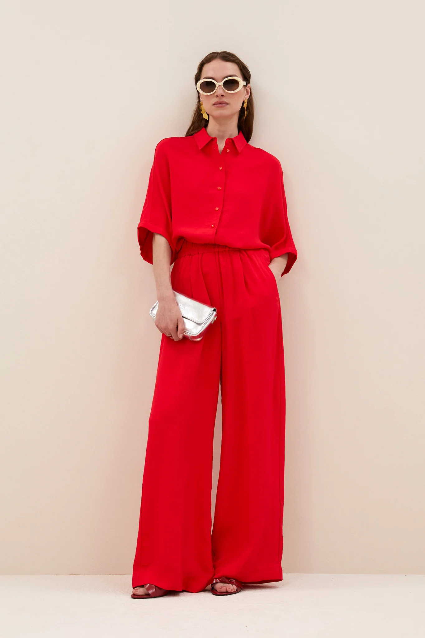 sunny satin stripe blouse | lollipop - Image 3