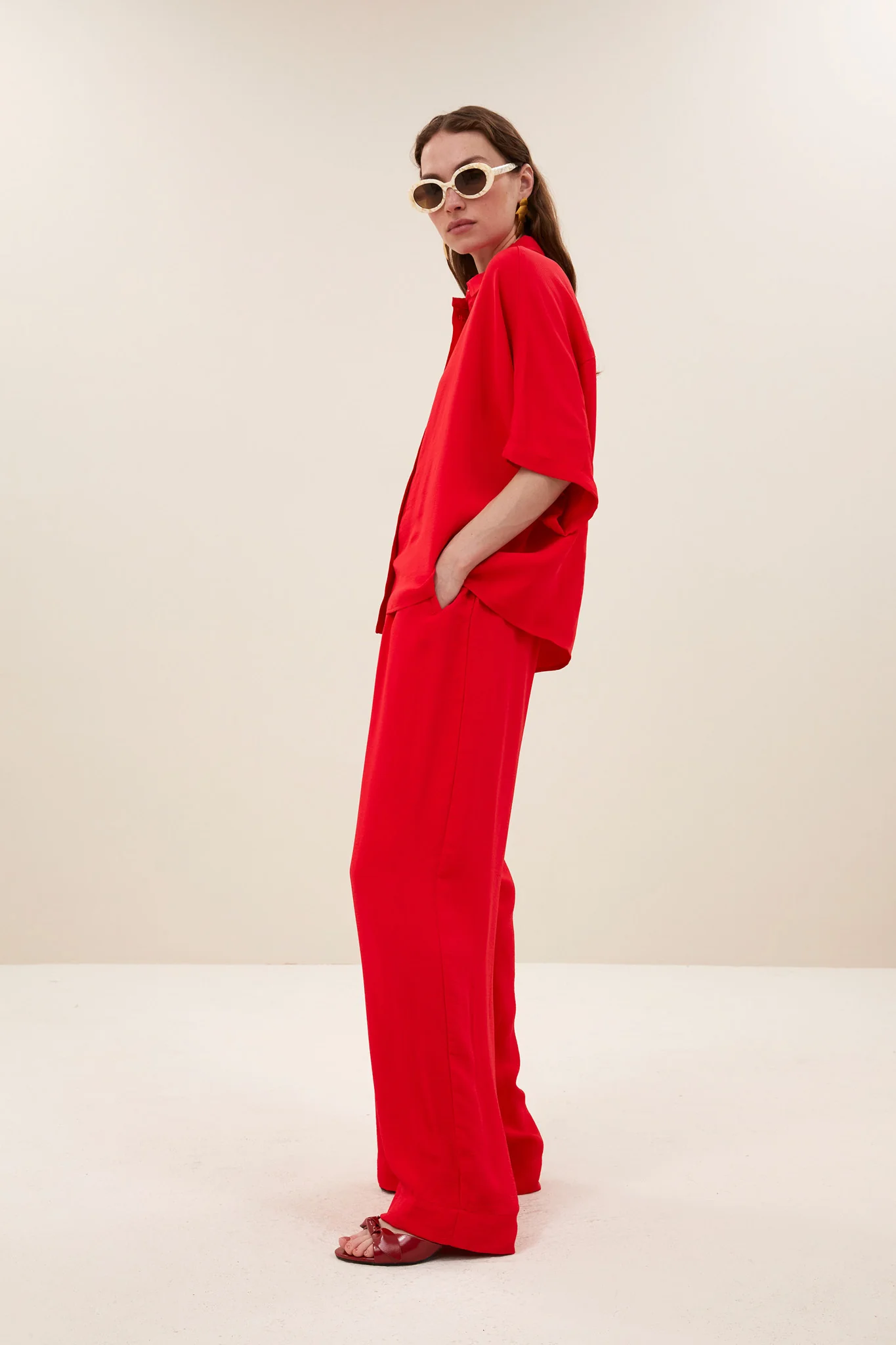 sunny satin stripe blouse | lollipop - Image 5