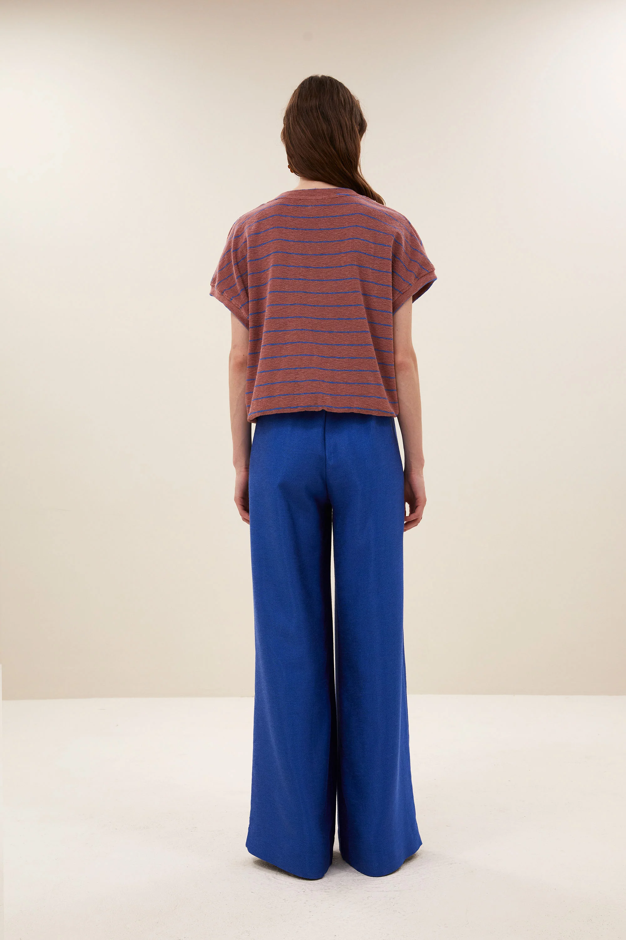 tyler slub stripe top | withered rose stripe - Image 4