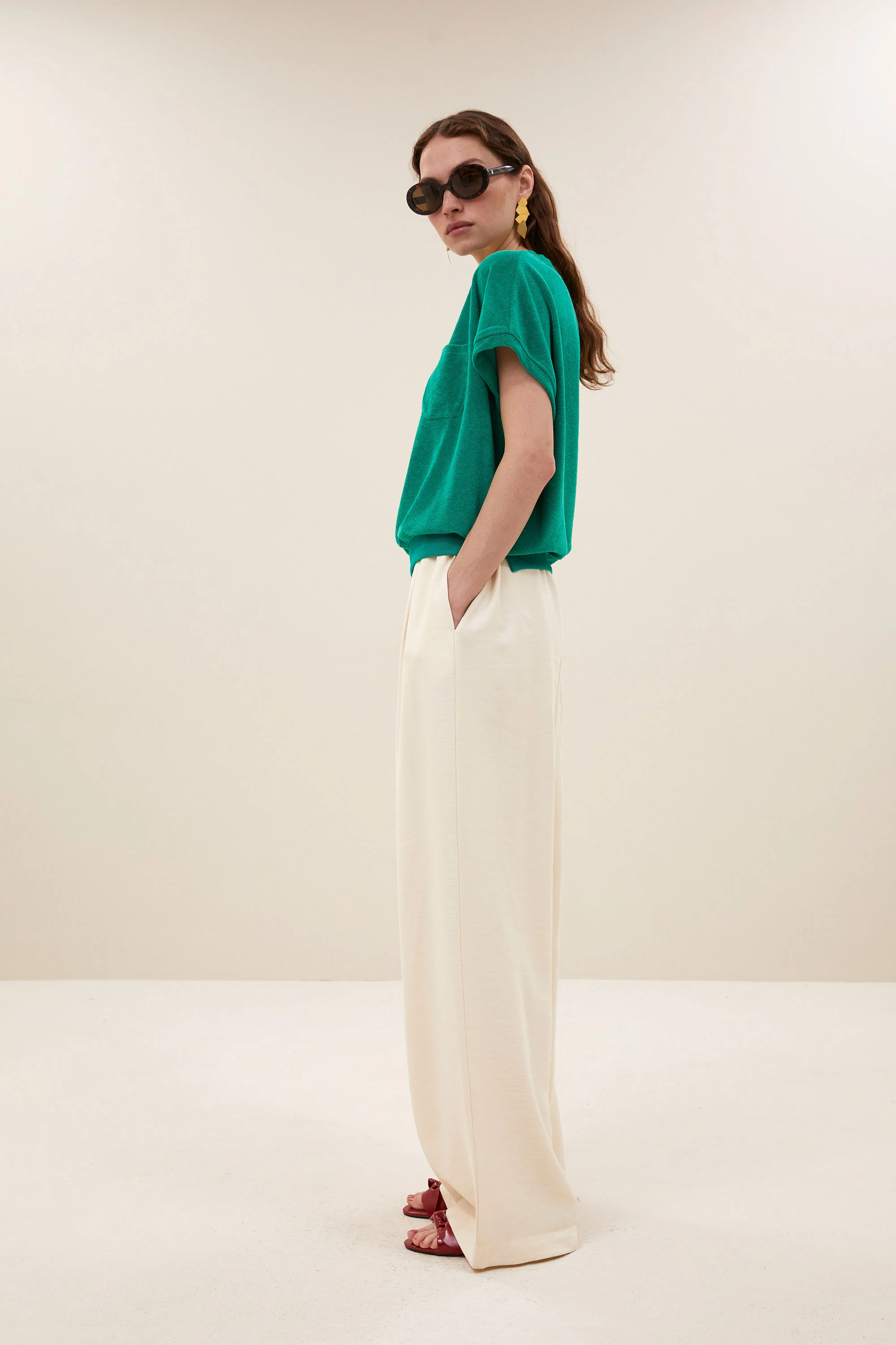 tyler slub top | green lake - Image 3