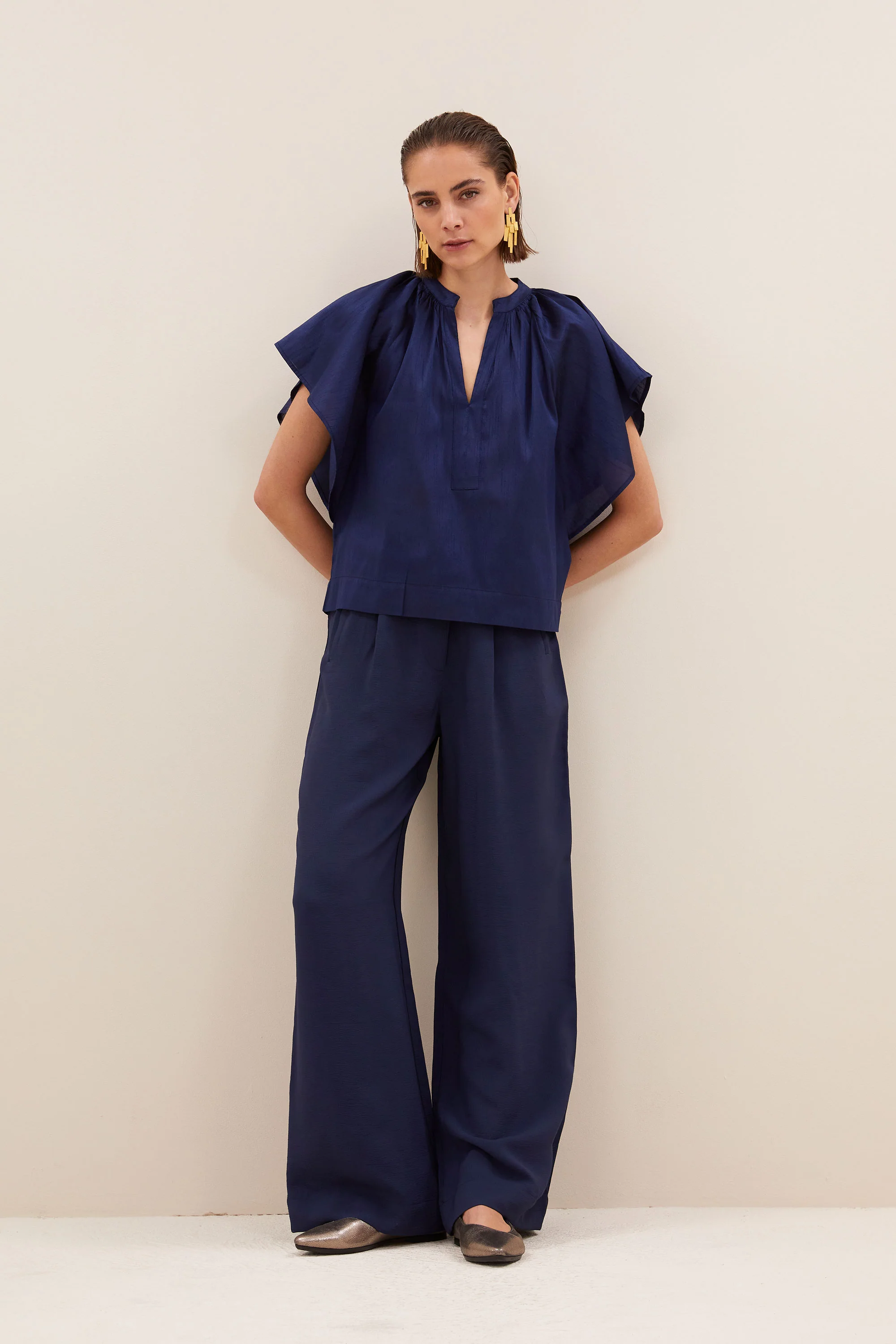 vina festive blouse | evening blue - Image 6