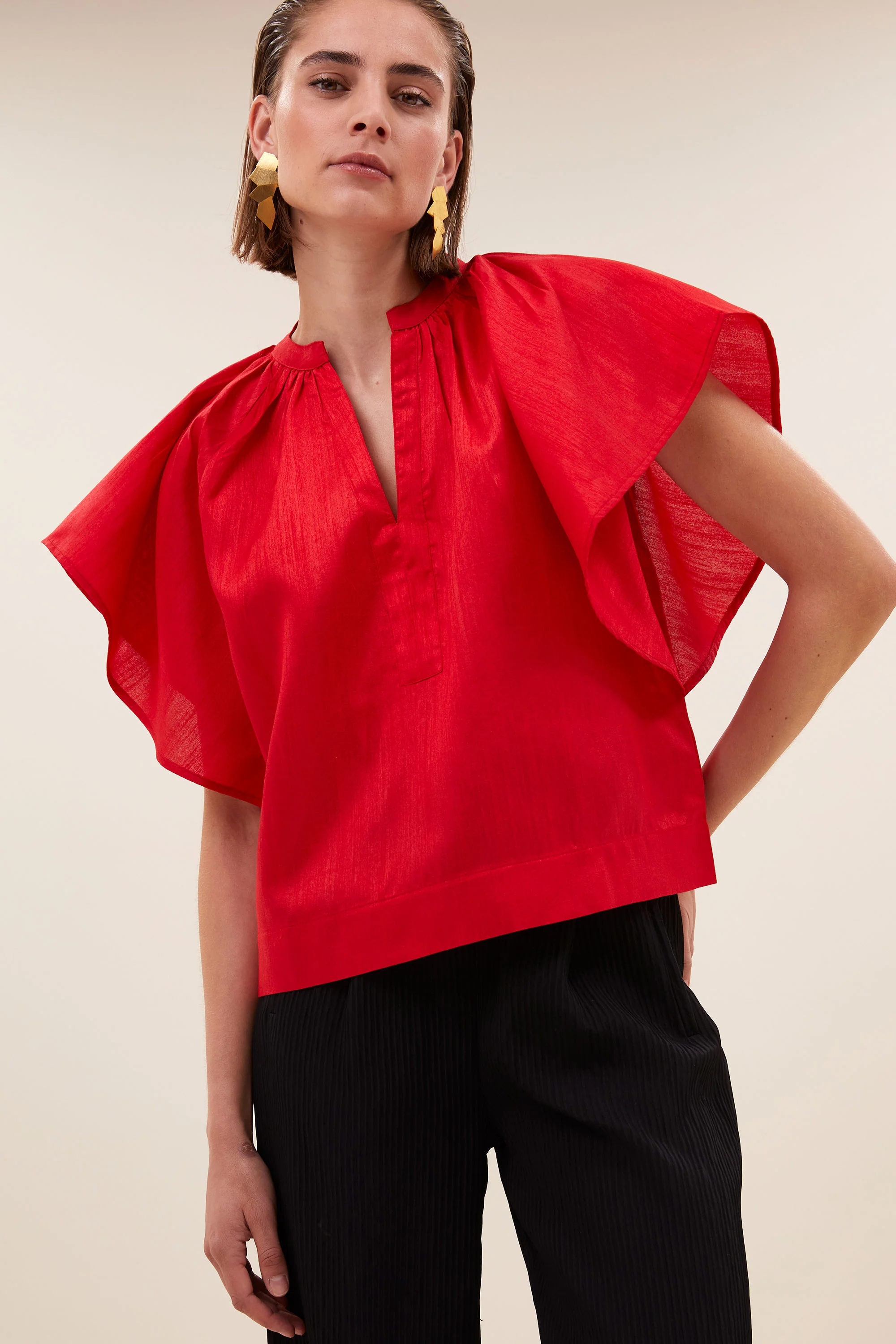 vina festive blouse | lipstick - Image 3