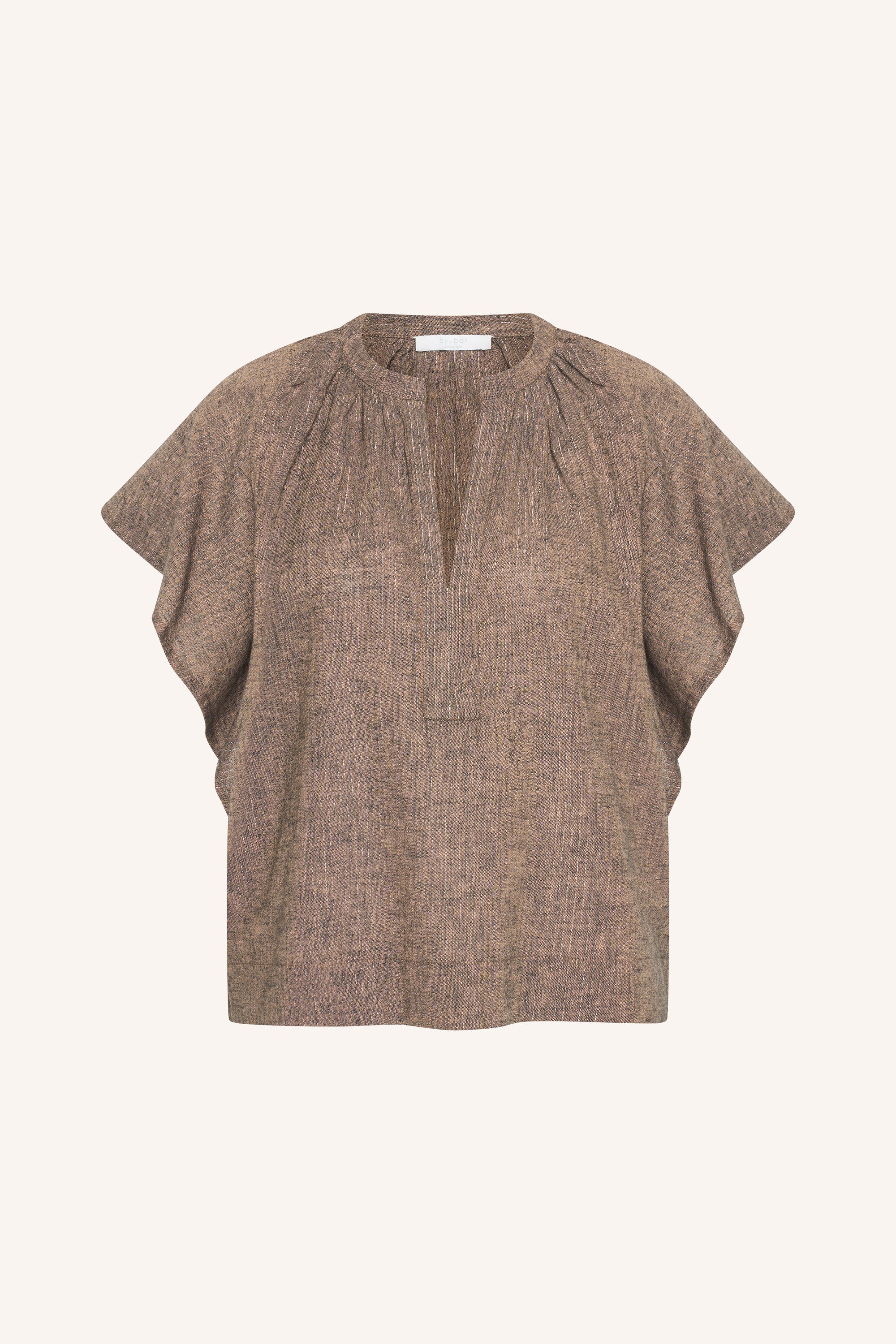 vina lurex blouse | iced coffee - Image 8
