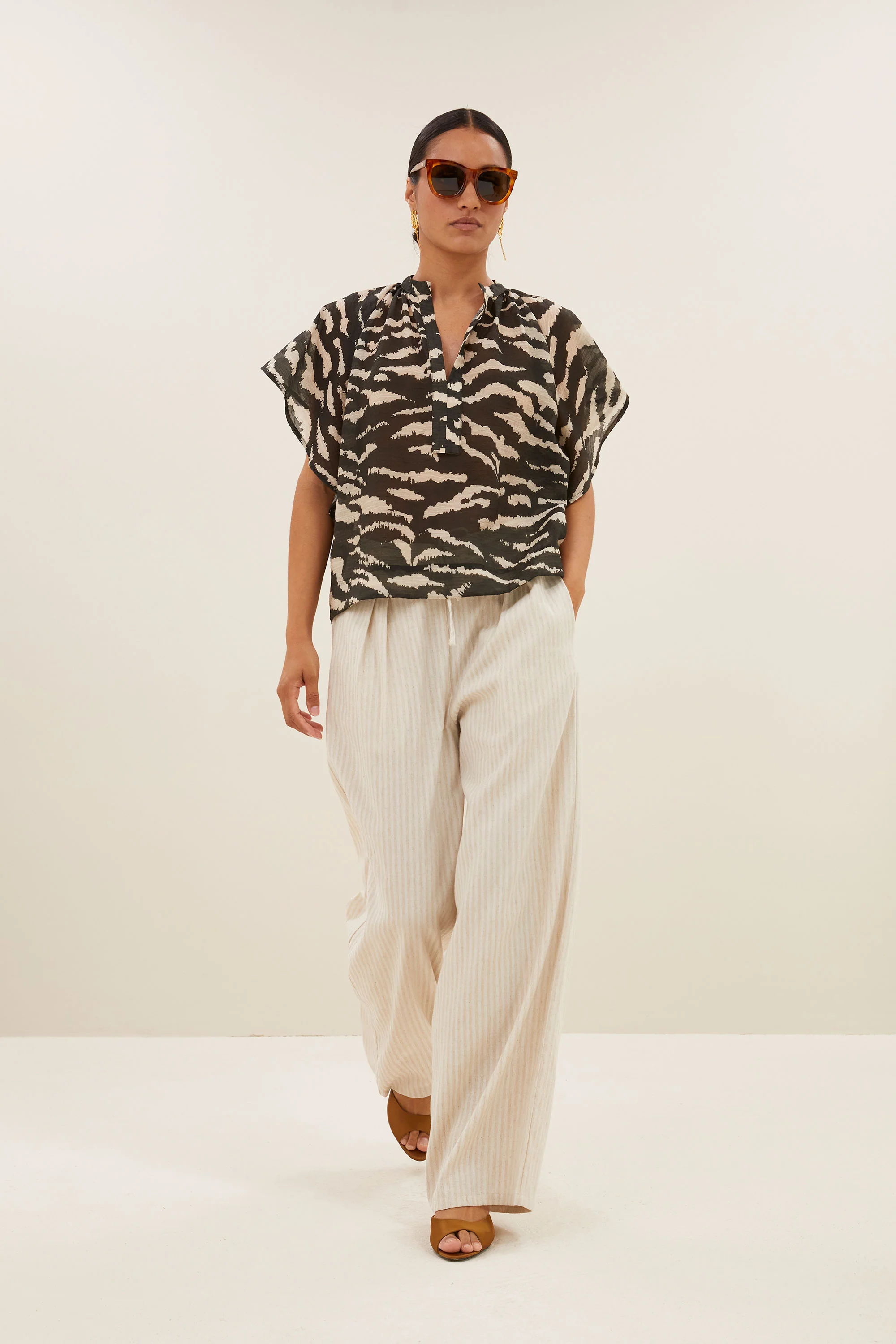 vina zebra blouse | black zebra print - Image 5