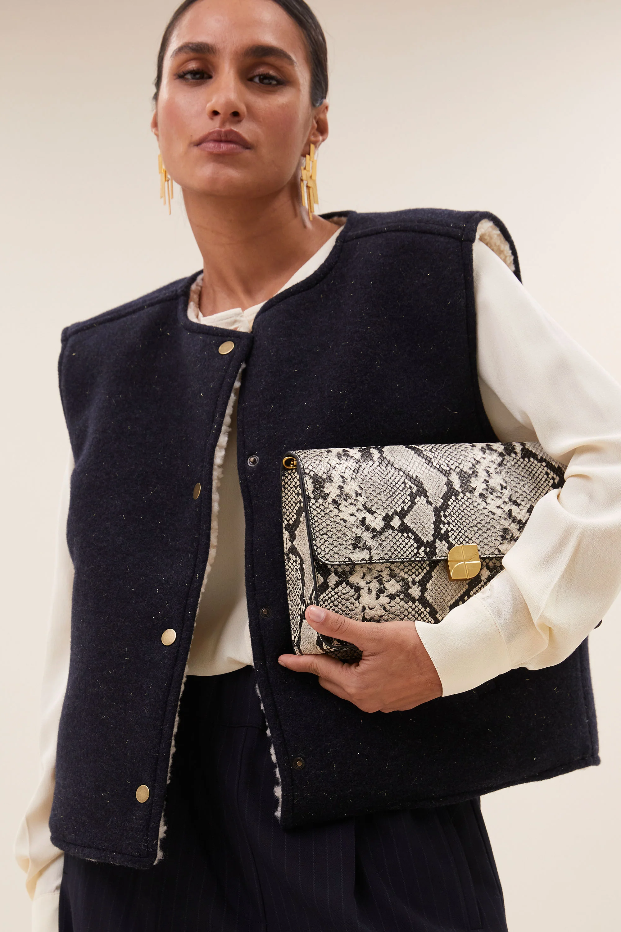 violet snake bag | snake print - Image 3