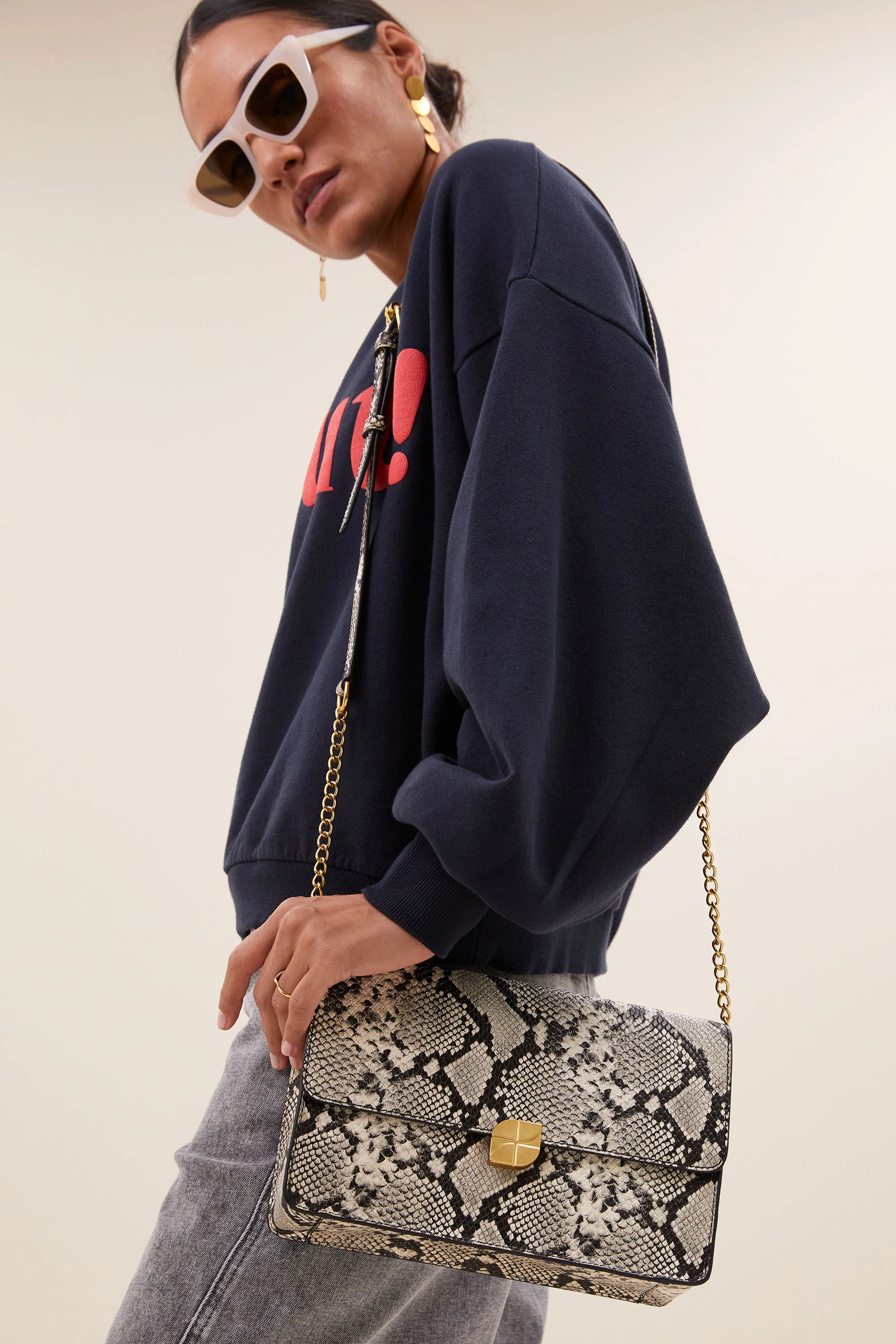violet snake bag | snake print - Image 5