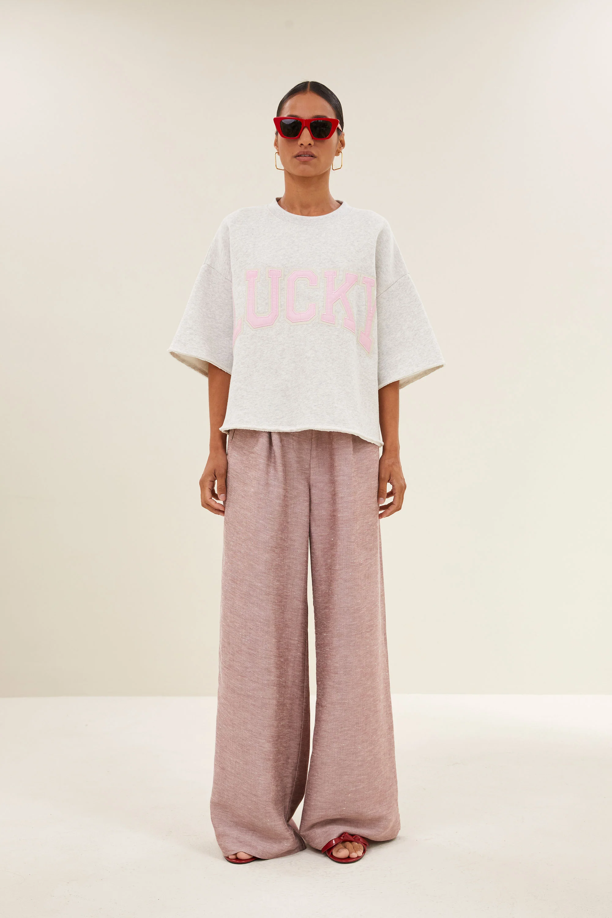 willow lucky top | light grey melee - Image 3